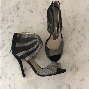 Caparros Black and Silver Heels